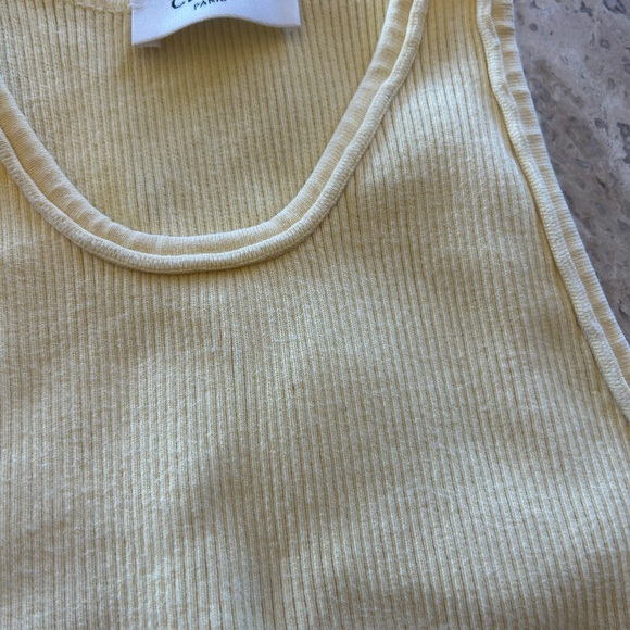 Celine Authentic 2021 athletic yellow crop top racer back tank | Size S - Picture 9 of 16